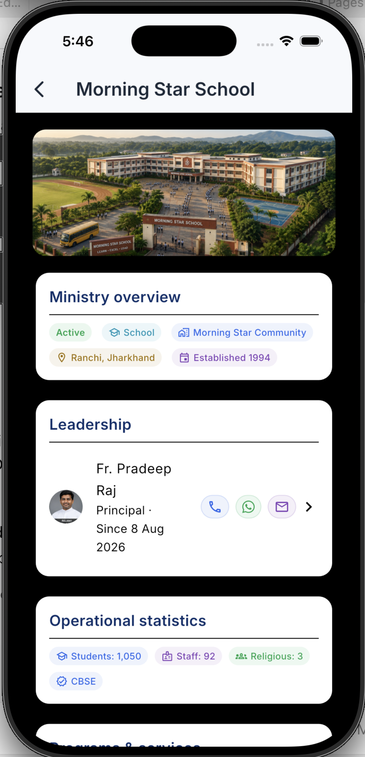 Communio Ministries screen